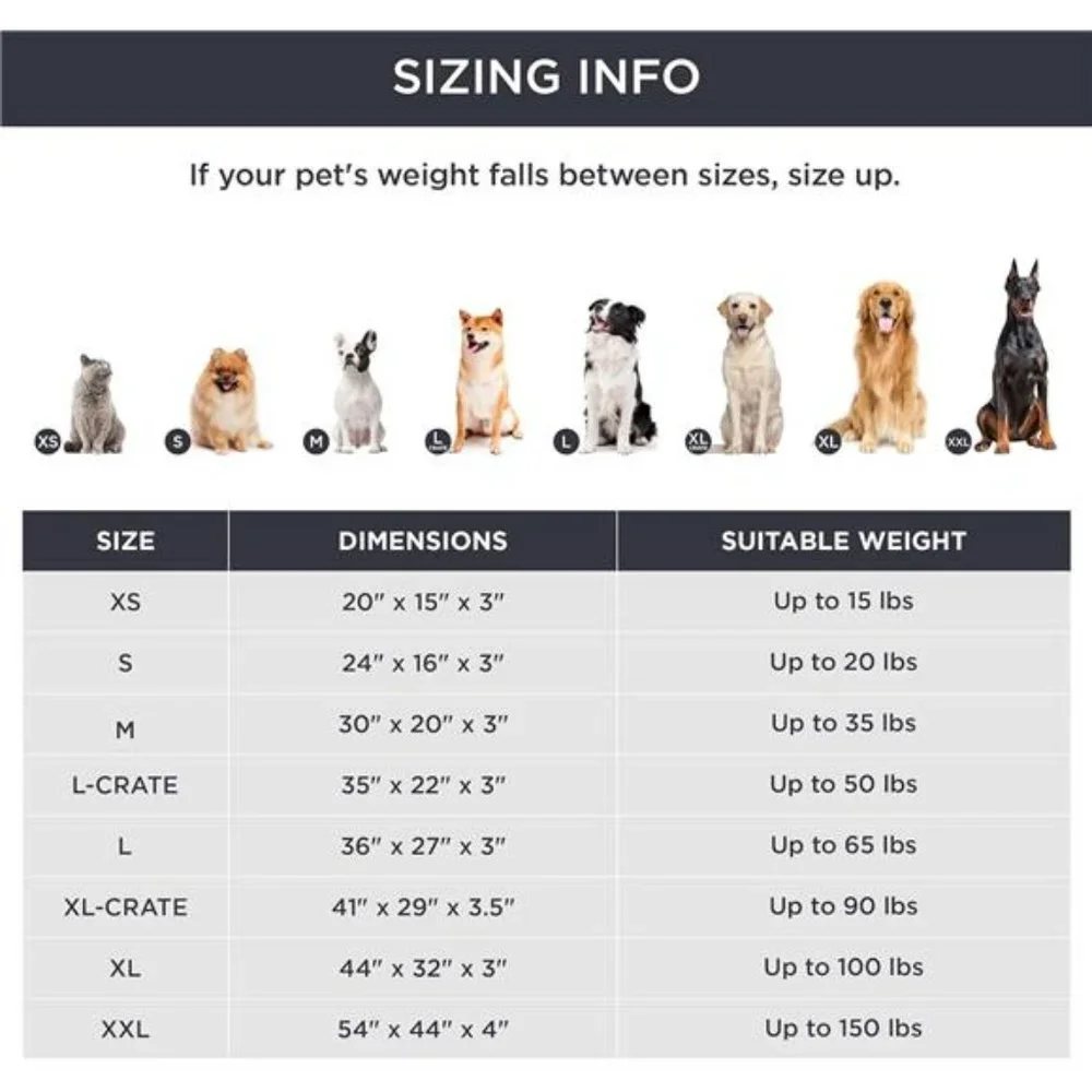 XL Orthopedic Dog Beds with Removable Washable Cover for Extra Large Dogs